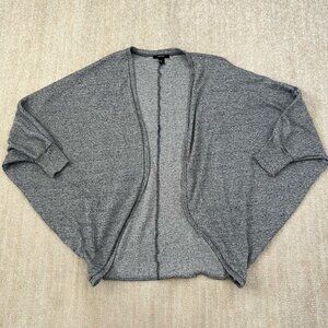 3 for $6 Forever 21 Blue Open Front Cotton Batwing Cardigan Sweater Knit Top M